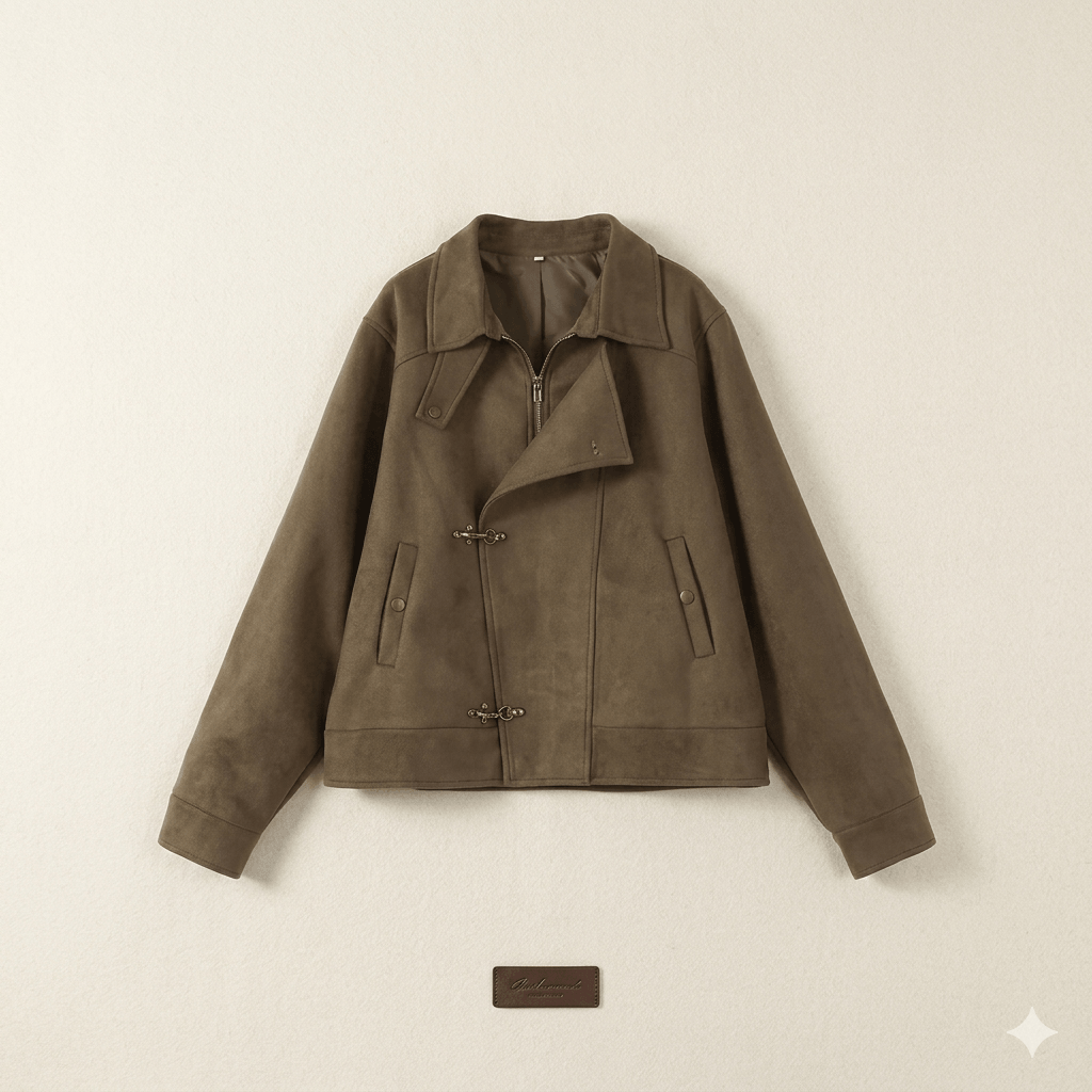 2026 Spring Chic Streetwear Coat - Slim Fit Asymmetric Metal Button Jacket - Elegant Unisex Lapel Short Outerwear