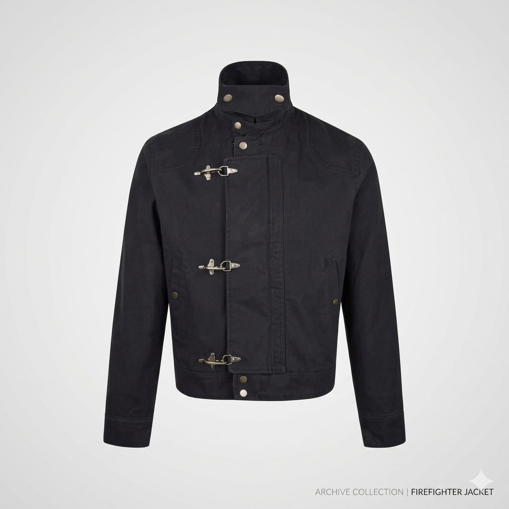 Premium SingleBreasted Korean Men's Jacket with Metal Buckle Sleek Stand Collar Autumn Coat, Elegant Casual Menswear
