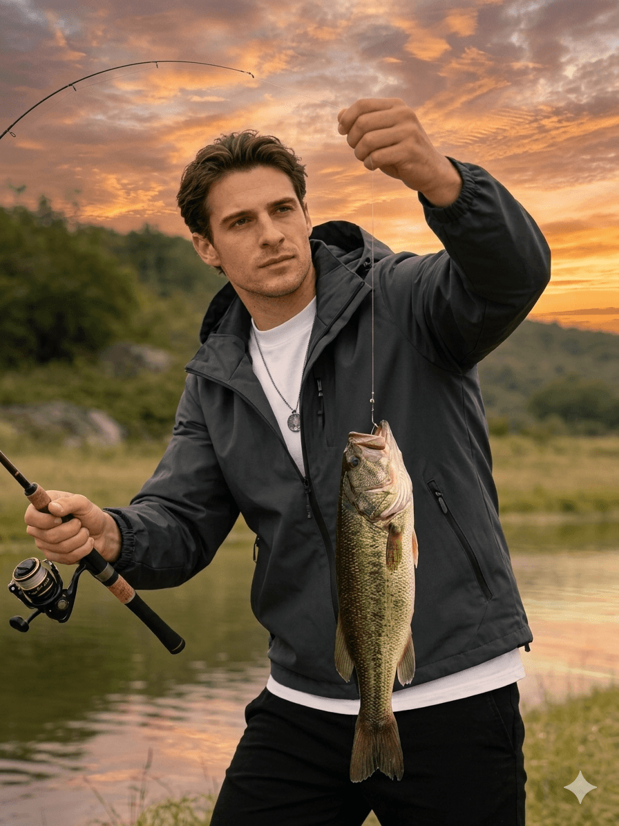 Men's Oversized Waterproof Shell Jacket: Ultra-Light Hooded Raincoat  Technical Windproof Outerwear for Hiking & Trekking