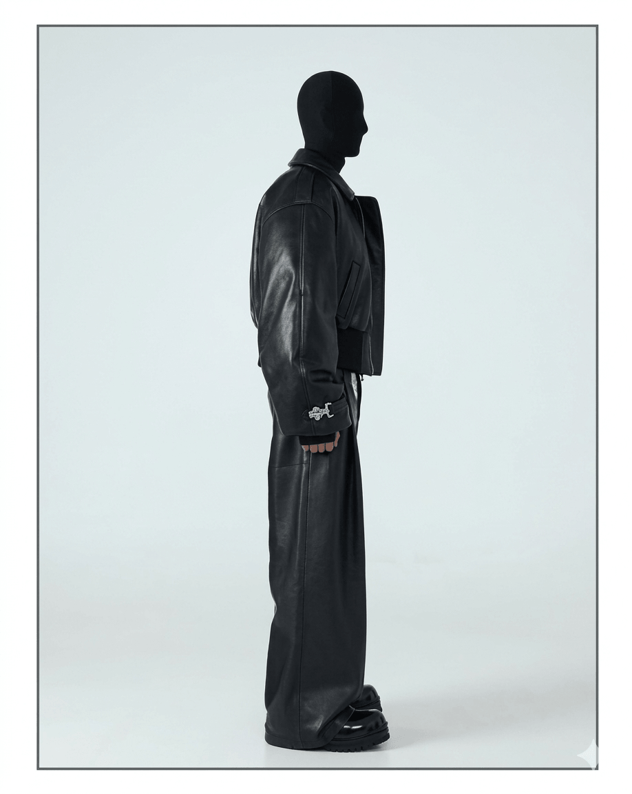 Autumn Winter Short Black PU Leather Jacket for Men - Thick Warm Designer Streetwear Coat with Zipper