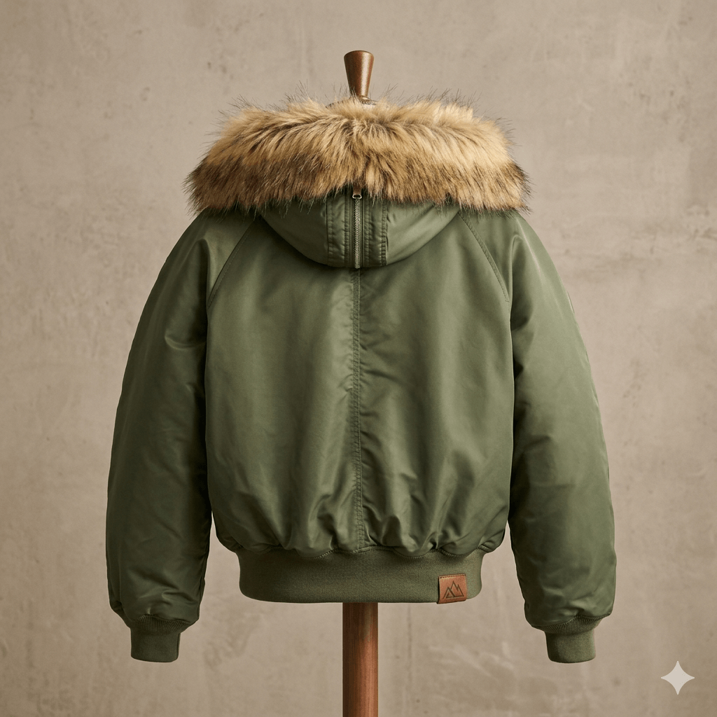 Men’s Tactical Military Flight Jacket  Waterproof Retro Aviator Bomber  Thickened Winter Pilot Coat with Faux Fur Trim