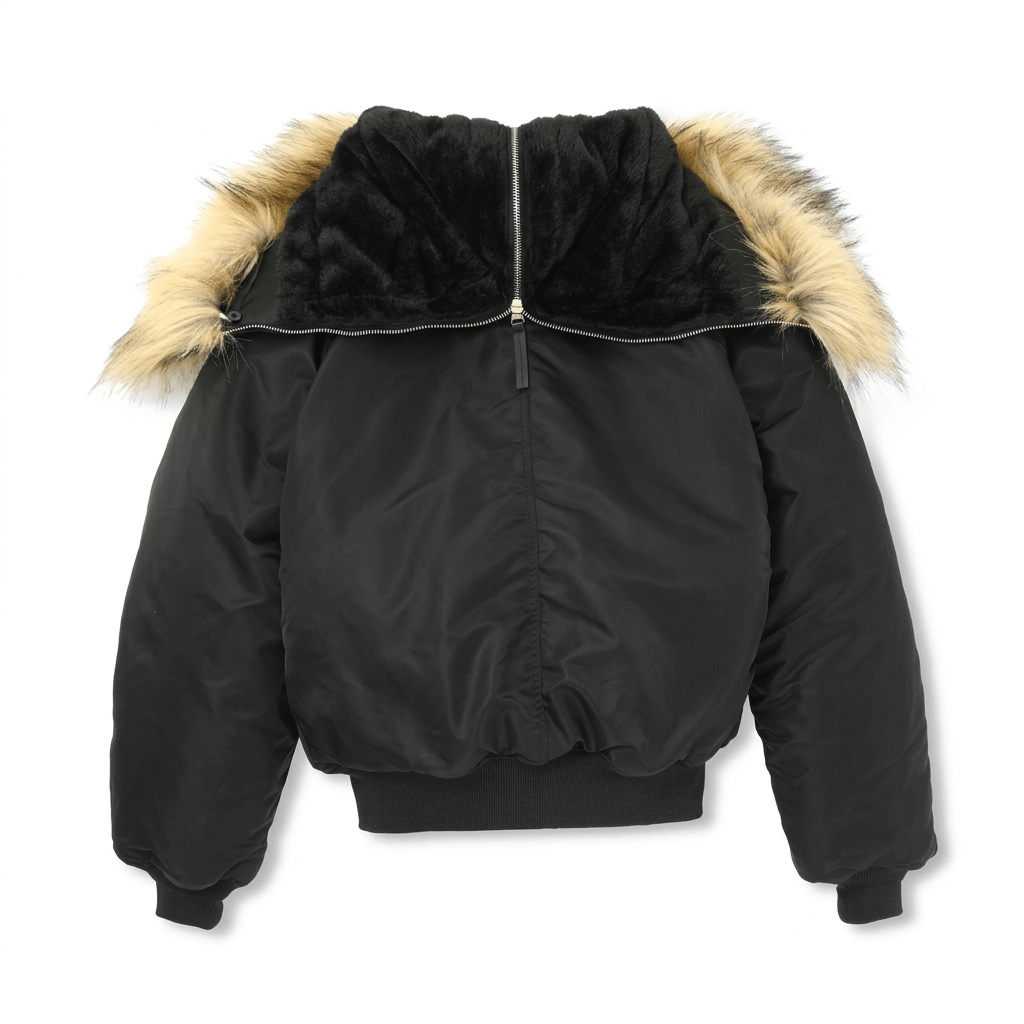 Men’s Tactical Military Flight Jacket  Waterproof Retro Aviator Bomber  Thickened Winter Pilot Coat with Faux Fur Trim