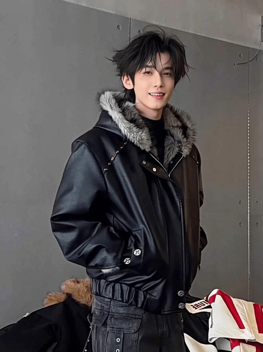 Unisex Vintage PU Leather Winter Coat with Faux Fur Collar  Thicken Warm Casual Jacket 2026 New Arrival