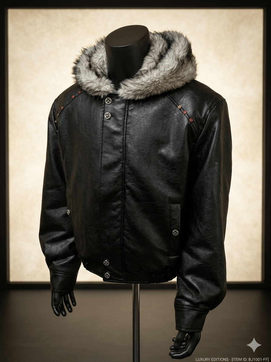 Unisex Vintage PU Leather Winter Coat with Faux Fur Collar  Thicken Warm Casual Jacket 2026 New Arrival